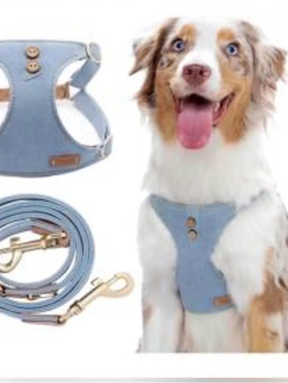 Puppytie: Love’s Tie Denim Harness Set